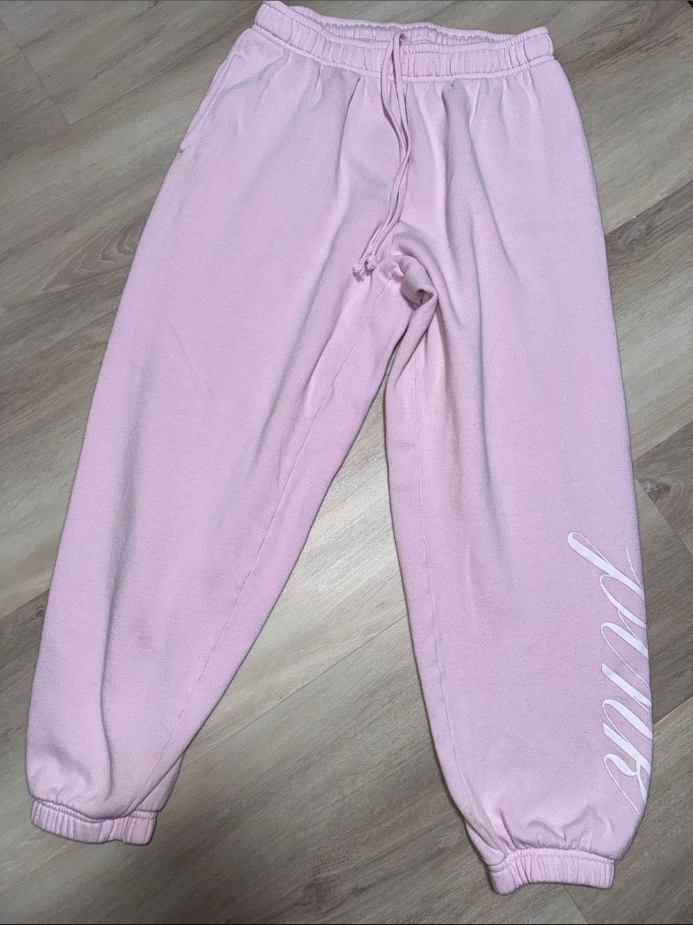 PINK Victoria's Secret Light Pink Script Sweatpants